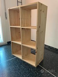 Scaffale a 6 ripriani in legno