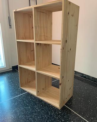 Scaffale a 6 ripriani in legno