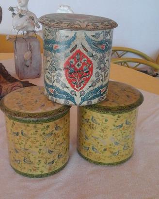 SCATOLE  IN LATTA VINTAGE