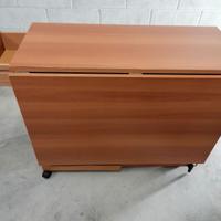 TAVOLO CONSOLLE APRIBILE CON VANO PORTA SEDIE