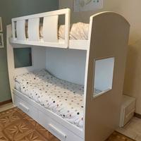 Letto contenitore a castello o soppalco