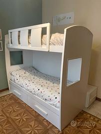Letto contenitore a castello o soppalco