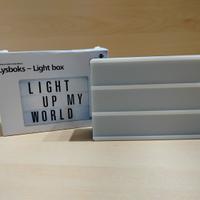 lampada a led con lettere e numeri 