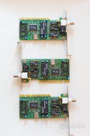Lotto 3 schede di rete ISA vintage GTS (RJ45 + BNC
