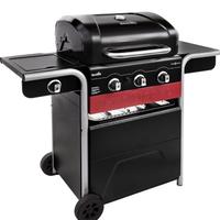 Barbecue a Gas e Carbonella con 3 fuochi, Nero