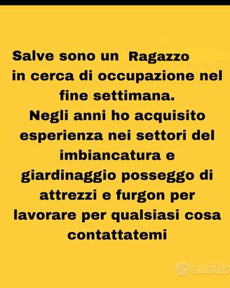 Lavoro fine settimana