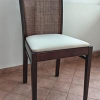 6 Sedie legno c/struttura rovere moro