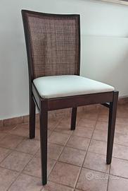 6 Sedie legno c/struttura rovere moro