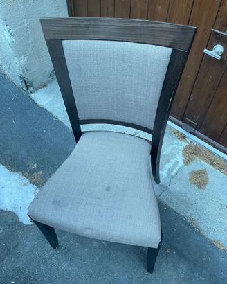 Sedie legno e tessuto