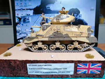 Diorama 1:35 carro armato inglese M3 Grant Monty