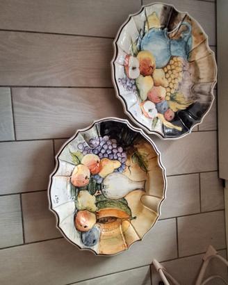 Coppia piatti vintage ceramica Bassano