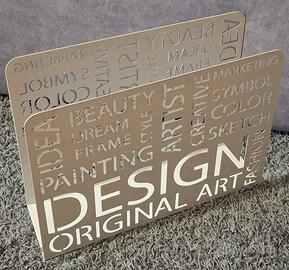 Portariviste Design Metallo Bianco  Porta Giornali