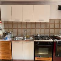 cucina colore bianco e rovere