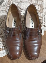 scarpe in pelle marrone, Melluso,n.38
