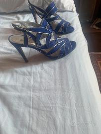 Dandali blu con tacco alto