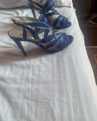 Dandali blu con tacco alto