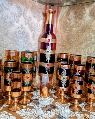 Set vintage da liquore in vetro di Murano