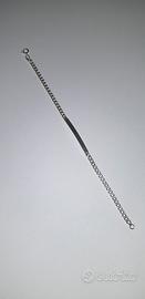 BRACCIALE UOMO/DONNA ARGENTO LUCIDO 925 TARGHETTA 