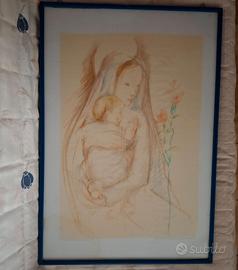 Quadro Vintage Lina Zandrino - Madonna delle Rose