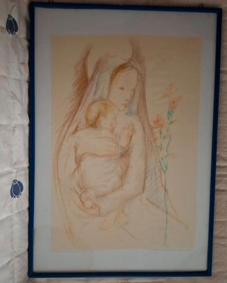 Quadro Vintage Lina Zandrino - Madonna delle Rose