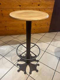 sgabello legno e ferro