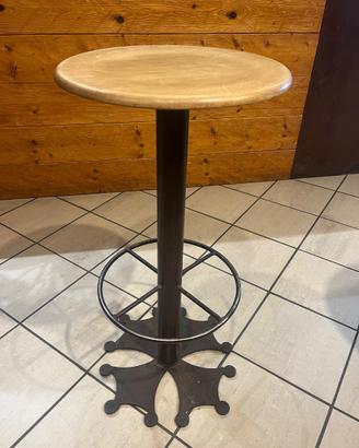 sgabello legno e ferro