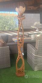 Lampada smart  in legno di castagno fatta a mano