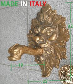 Mascherone per fontana in ottone