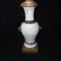 Antico vaso cinese smaltato porcellana crackle