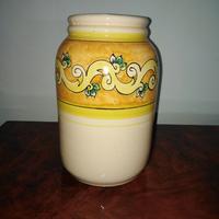 VASO TERRACOTTA DECORATO SMALTATO