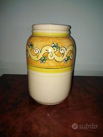 VASO TERRACOTTA DECORATO SMALTATO