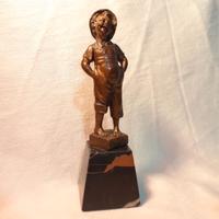 Statuetta bronzo ragazzo sorriso XIX – XX secolo