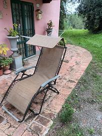 Sdraio tipo chaise longue per giardino o terrazzo