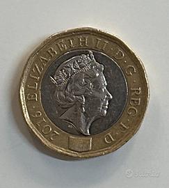One Pound 2016 errore di conio