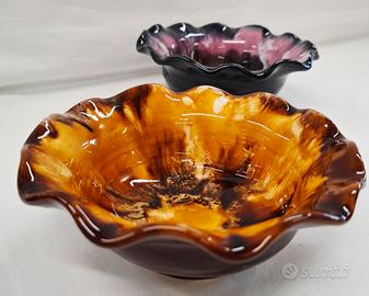 Coppia ciotoline smaltate Vallauris