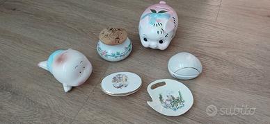 gruppo soprammobili in ceramica