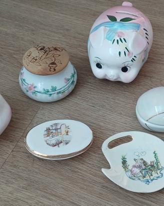 gruppo soprammobili in ceramica