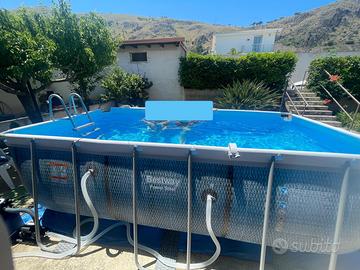 Piscina 4.12x2.01x1.22 + motore a sabbia
