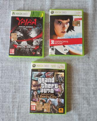 Lotto Giochi Xbox 360 GTA Mirror's Edge Yaiba CIB
