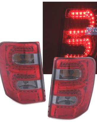 FANALI A LED JEEP GRAND CHEROKEE 99-05 ROSSO AFFUM