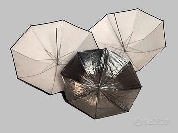 Ombrelli riflettenti da sala di posa – set da 3