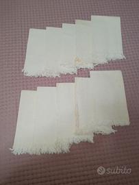 Set 10 pannolini in misto lino 44x48cm, vintage 
