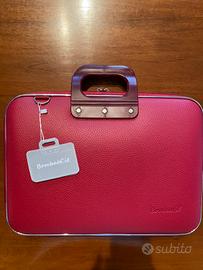 Borsa computer rossa effetto pelle Bombata nuova