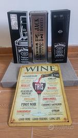 SET 3 Scatole Latta box vuota Jack Daniel's 