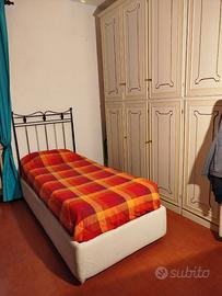 Letto singolo con contenitore e materasso