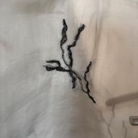 4 teli tende in organza grigia ricamata