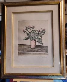 Innocenzio Melani acquaforte acquerellata.