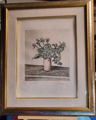 Innocenzio Melani acquaforte acquerellata.