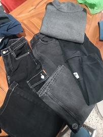 Set cargo pantaloni tuta felpa 12 anni bambino 
