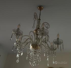 splendido lampadario in cristallo 